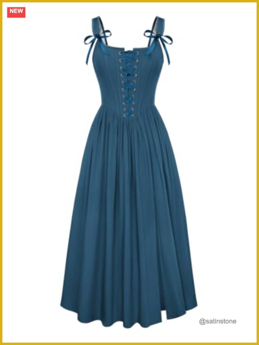 Scarlet Darkness Corset Maxi Dress Sleeveless Lace-Up Renaissance